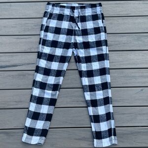 Hollister; Y2K; Classic; Black & White Plaid; Soft Sleep Pants; Large (Tall)